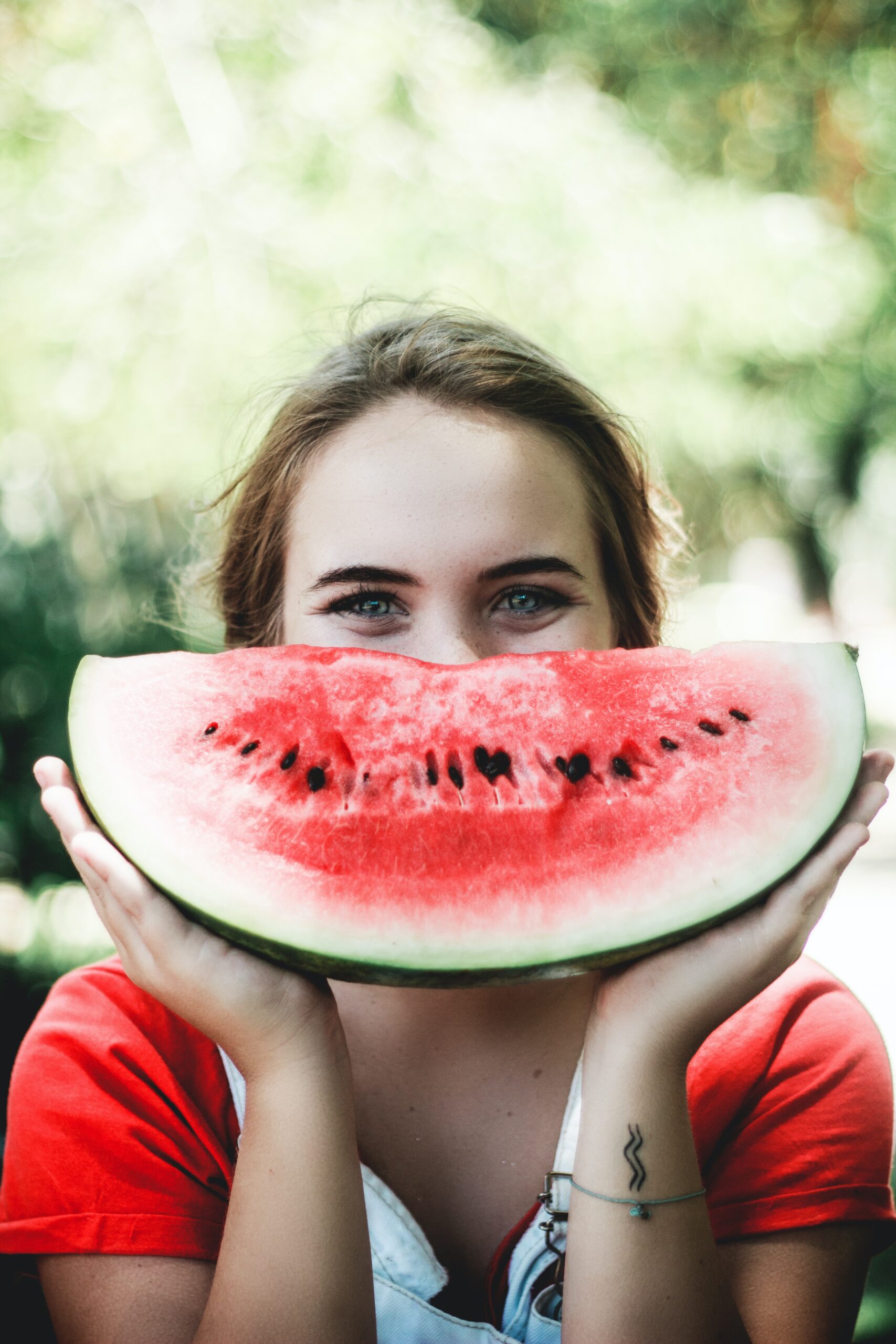 watermelon smiling lady